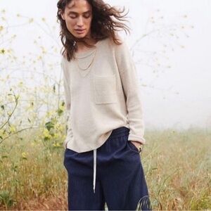 Madewell Pocket Sweater Cream XS